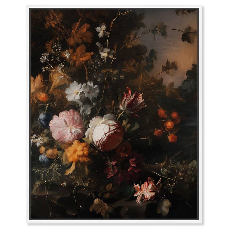 Shadowed Petal Secrets I Canvas by Art Remedy - White - 24" x 30"