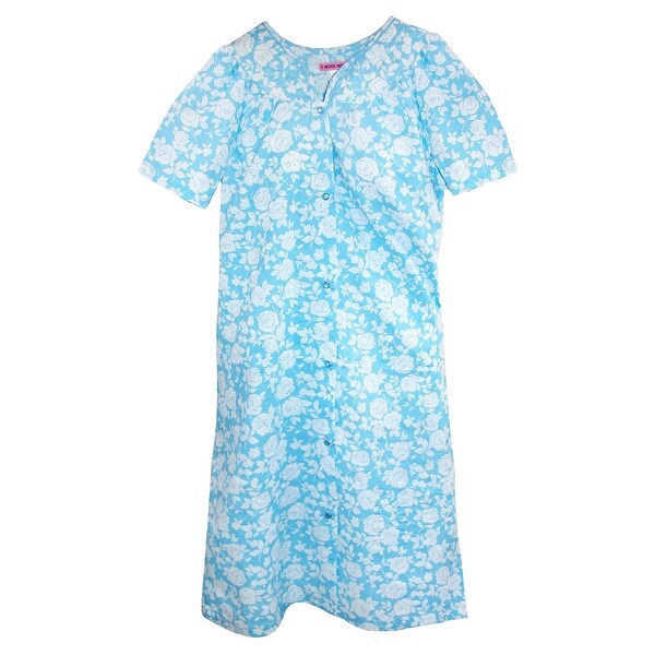 Sleep Lounge 5 More Minutes Womens Plus Size Cotton Blend Snap