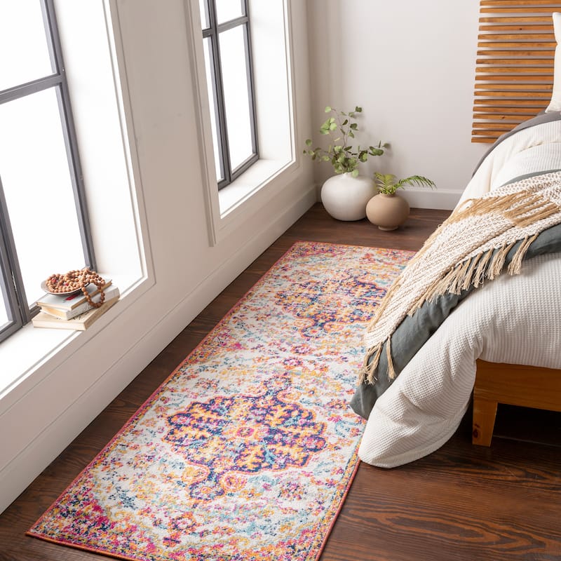 Artistic Weavers Caressa Vintage Boho Area Rug - 2'7" x 7'3" Runner - Orange