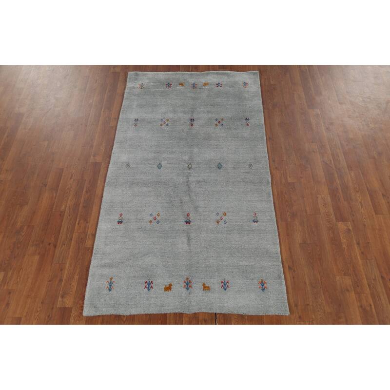 Gabbeh Oriental Area Rug Handmade Wool Carpet - 3'6"x 6'6"