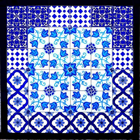 24x24 Assortment Backsplash Design 36pc Ceramic Tile Wall Mural