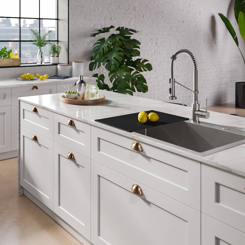 Kraus Stark 33" Drop In or Undermount Single Basin Stainless Steel