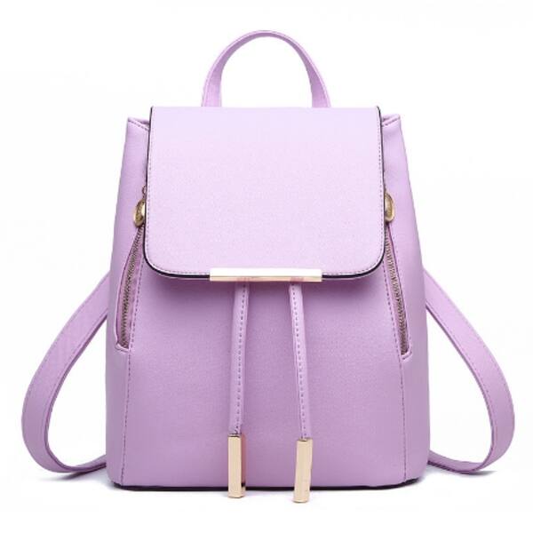 Shop Travel Bag Women Pu Leather Backpack Waterproof For Teenagers Girls Random Color Overstock 23175189