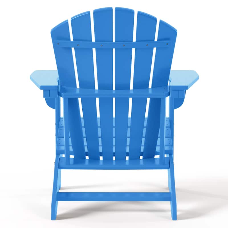 Altura Classic Outdoor Eco-Friendly All Weather Adirondack Chair with Ottoman (2-Piece Set)