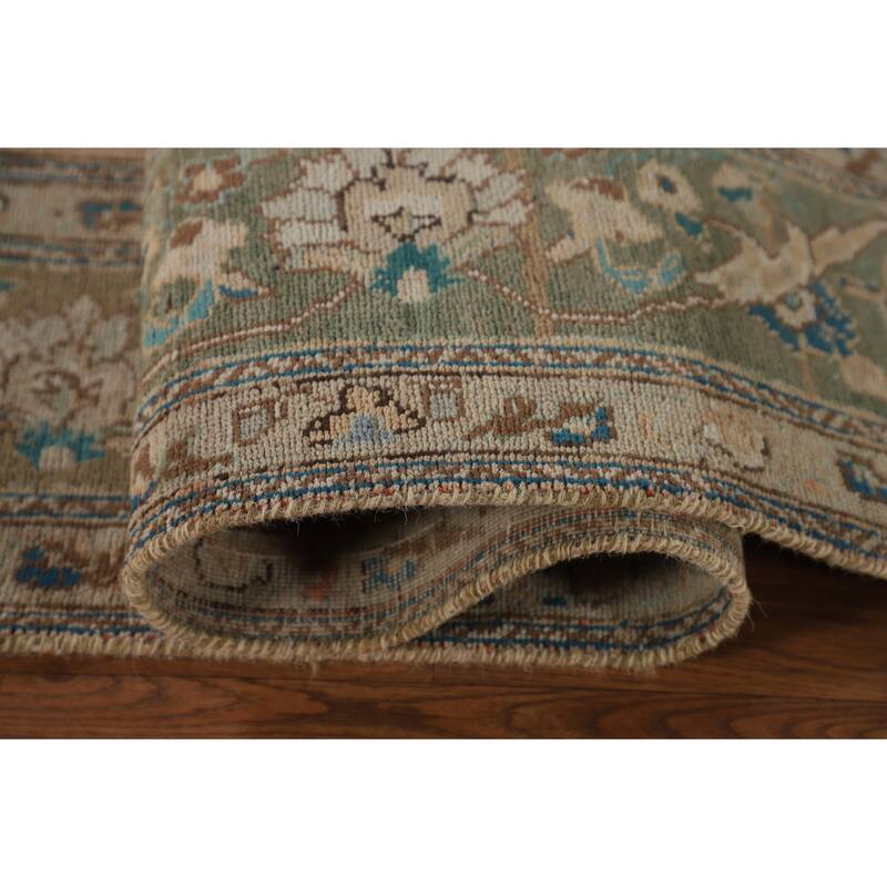 Distressed Tabriz Persian Vintage Area Rug Handmade Wool Carpet - 6'8"x 10'2"