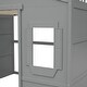 preview thumbnail 43 of 56, Full Size Solid Wood House Loft Bed with Ladder