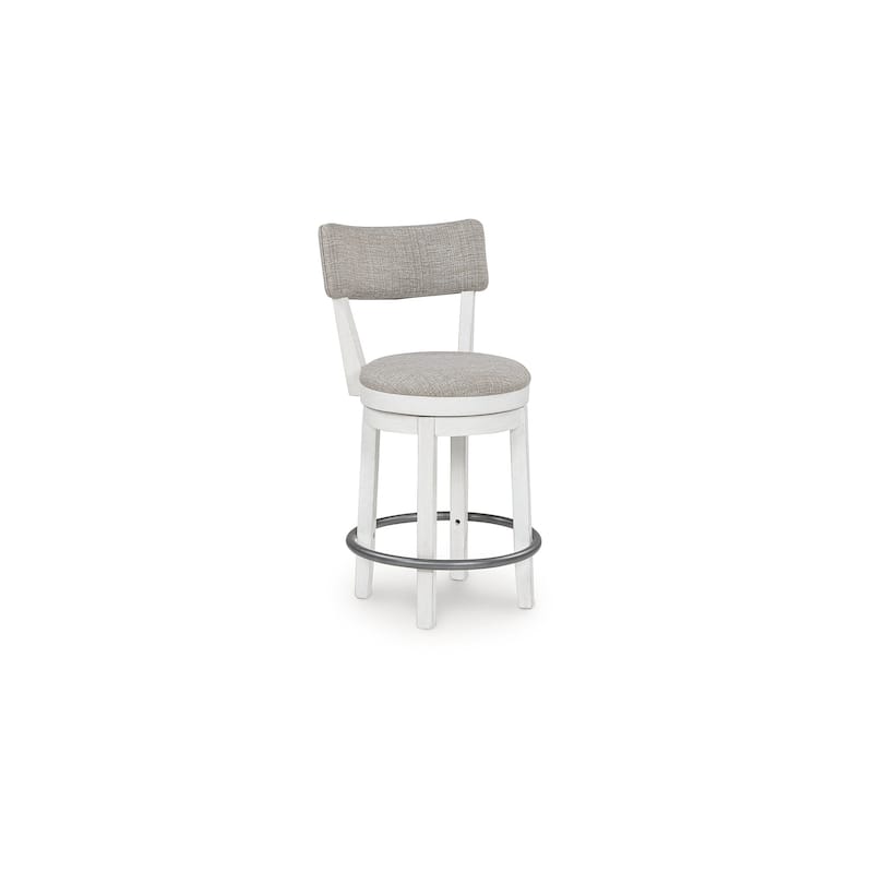 Signature Design by Ashley Robbinsdale White/Gray Counter Height Bar Stool (Set of 2) - 20"W x 22"D x 37"H