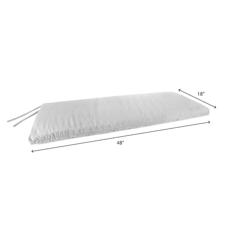 48" x 18" Green Solid Outdoor Bench Cushion with Ties - 18'' L x 48'' W x 3.5'' H