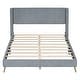 preview thumbnail 4 of 9, Queen Size Upholstered Platform Bed with Tufted Headboard and Metal Legs, Solid Wood Frame with Slat Support
