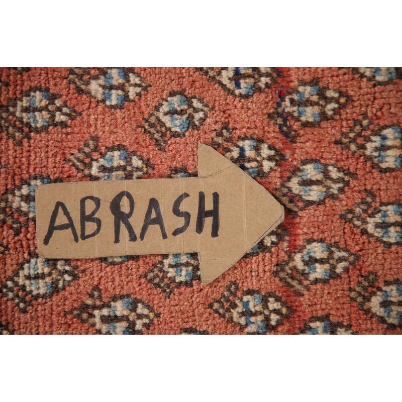 Hand Knotted Oriental 100% Wool Carpet Traditional All-Over Red Botemir Runner Rug - 10' 2'' X 3' 5''