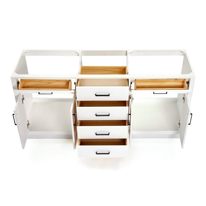 Ariel T072D-BC Hepburn 72" Double Free Standing Vanity Cabinet Only