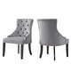 preview thumbnail 7 of 13, Benchwright II Tufted Wingback Chairs (Set of 2) by iNSPIRE Q Bold Grey Velvet