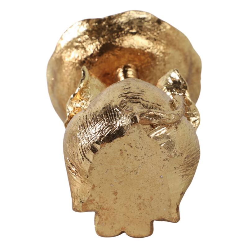 Resin Decorative Bowl On Elephant-Shaped Base for Home Decor - 6" Gold - 4.25" x 5" x 6"