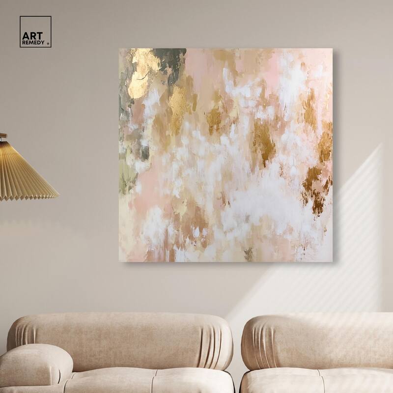 Golden Glimmer Gesture III Canvas by Art Remedy, Gallery Wrapped