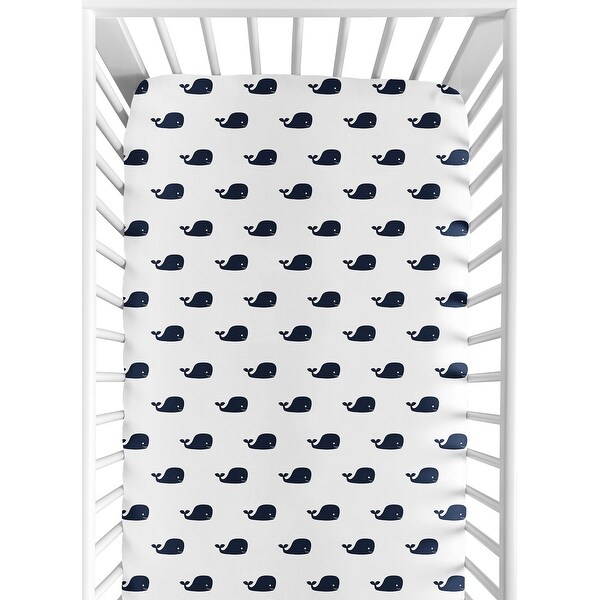 Sweet Jojo Designs Fitted Crib Sheet for the Whale Collection. Opens flyout.