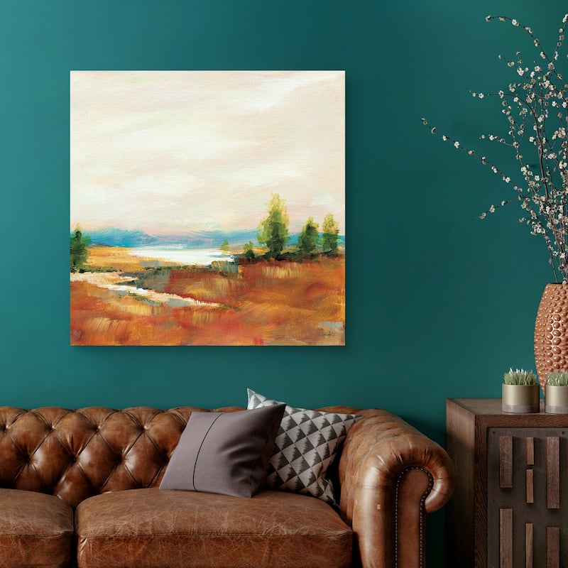 Amity Pond Sq by Sue Schlabach Canvas Art Print