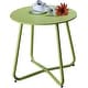 preview thumbnail 36 of 47, Clihome Weather-resistant Outdoor Steel Round Side Table Green