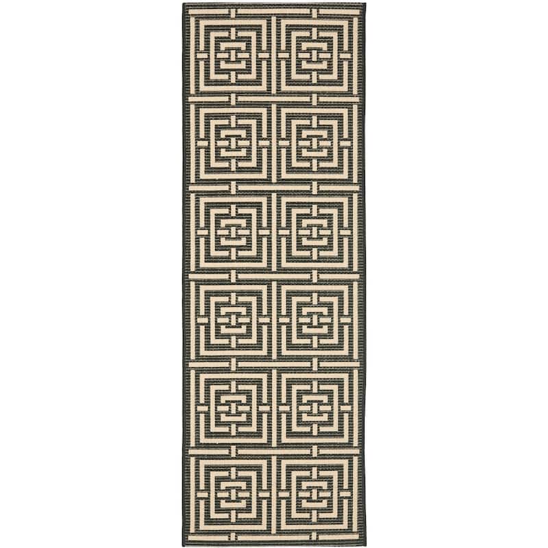 SAFAVIEH Courtyard Ginger Indoor/ Outdoor Waterproof Patio Backyard Rug