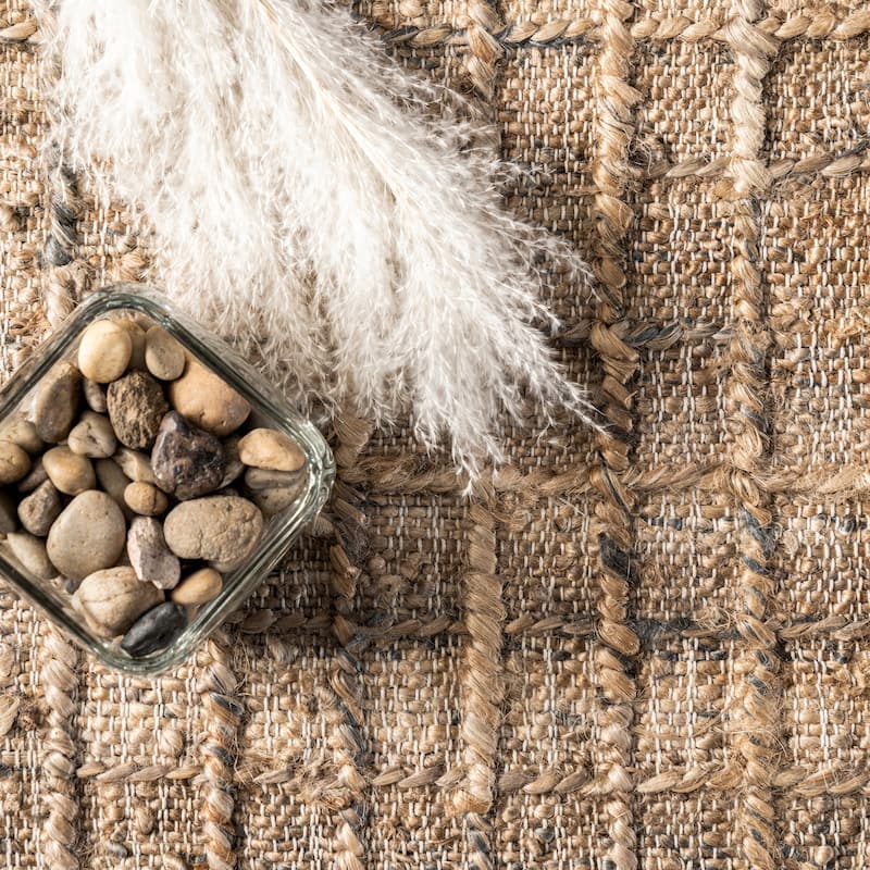 Nuloom Flor Flatweave Tassled Jute Area Rug