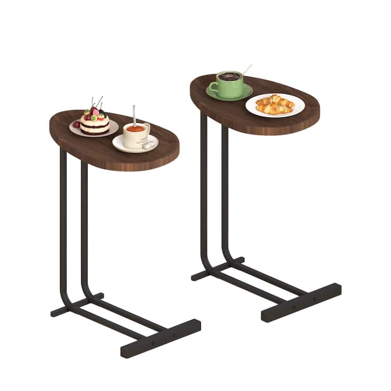 2-pieces C-Shaped Side Tabl Sofa Tables