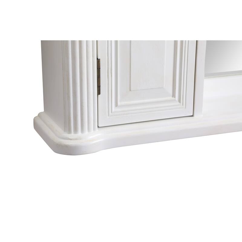 Roman 42" Antique White Medicine Cabinet