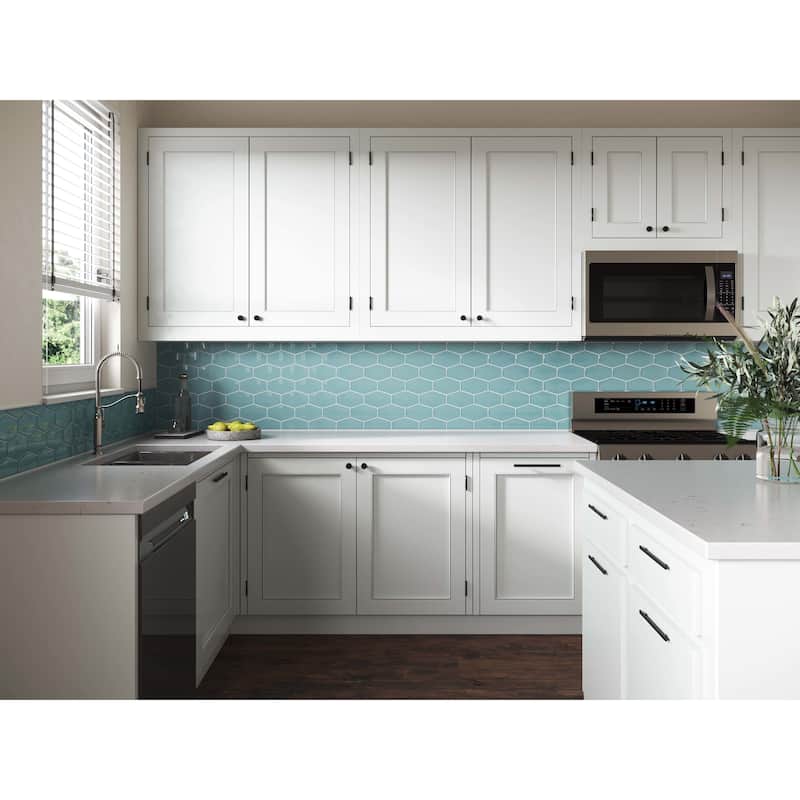 Cruz Bay Studio MKT2871 Long Hex - 11" x 11" Geometric Wall Tile -
