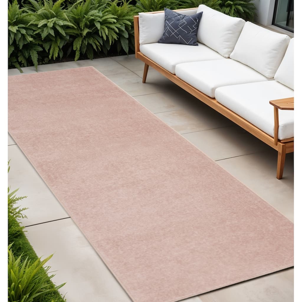 HomeRoots Contemporary Runner Outdoor Rug - 10' Runner