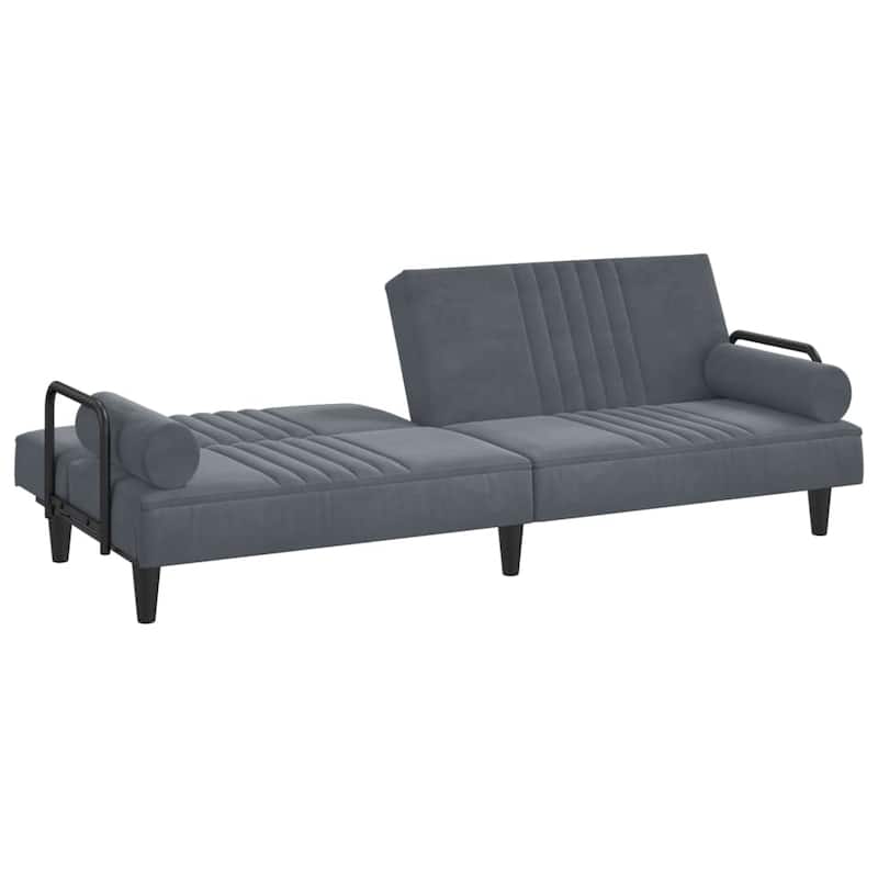 vidaXL Sofa Bed with Armrests Couch Recliner Loveseat Folding Daybed Velvet - 80.7" x 35" x 27.6"
