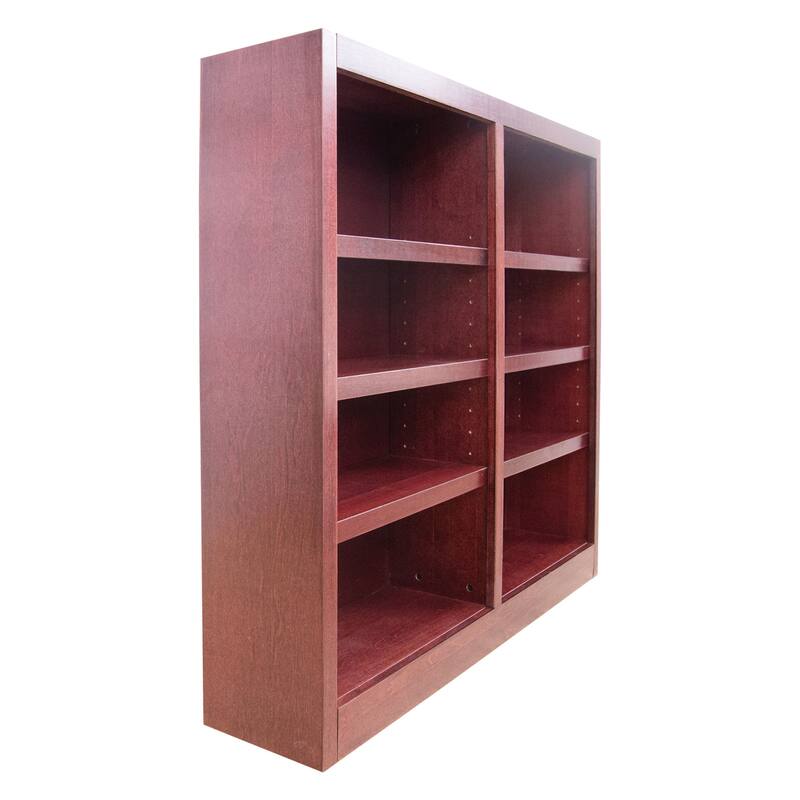 Concepts in Wood Double Wide Wood Bookcase, 8 Shelf, 48 inch Tall