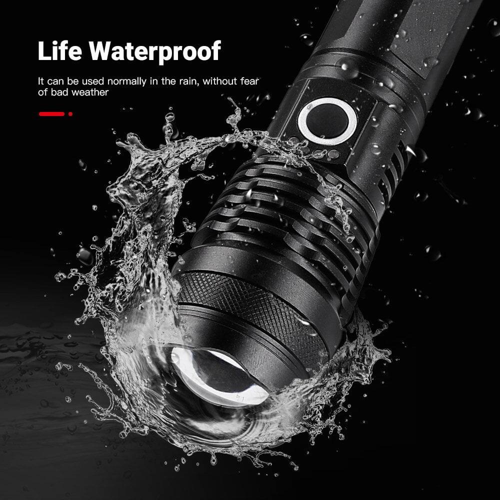 Rechargeable LED Flashlight 10000 Lumens with Battery Bed Bath