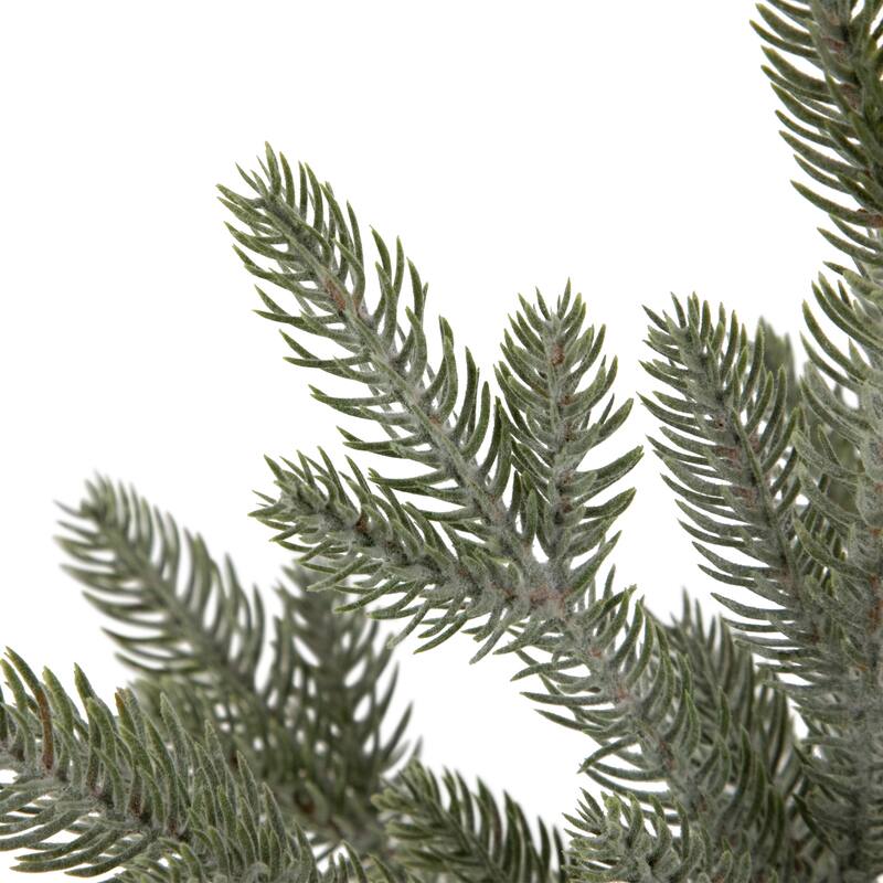 Mini Frosted Artificial Christmas Tree in Nutcracker Pot - 14.75" - Unlit