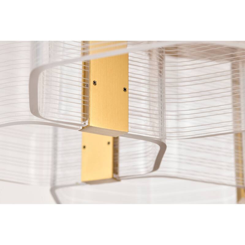 Kenzo LED 6 Light Flush Mount Vintage Brass Finish Light Guide Panel - Polished Anodized Bronze