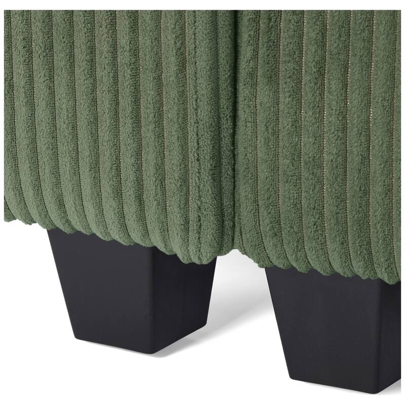 Hamilton 4-Piece Corduroy Upholstered Modular Sectional with USB Port