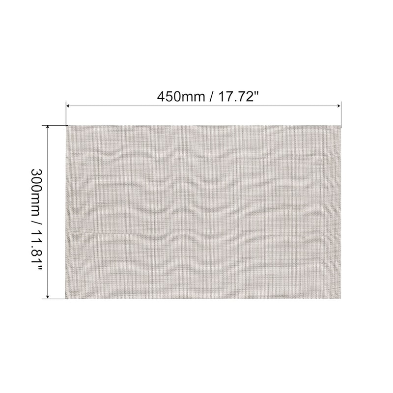 Place Mats, 450x300mm Table Mats Set of 8 PVC Washable Woven Placemat - Beige