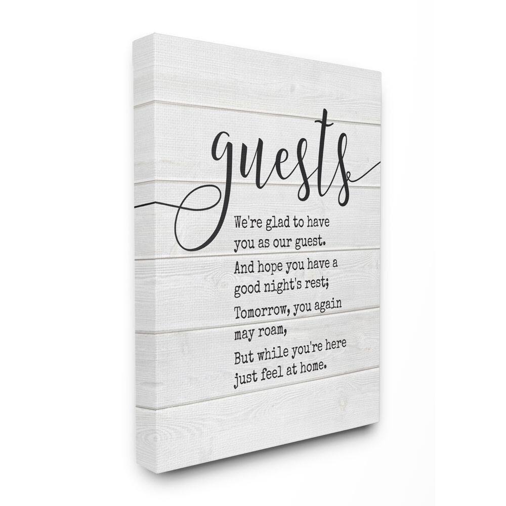 Stupell Guests Feel At Home, Proudly Made in USA - 36 x 48