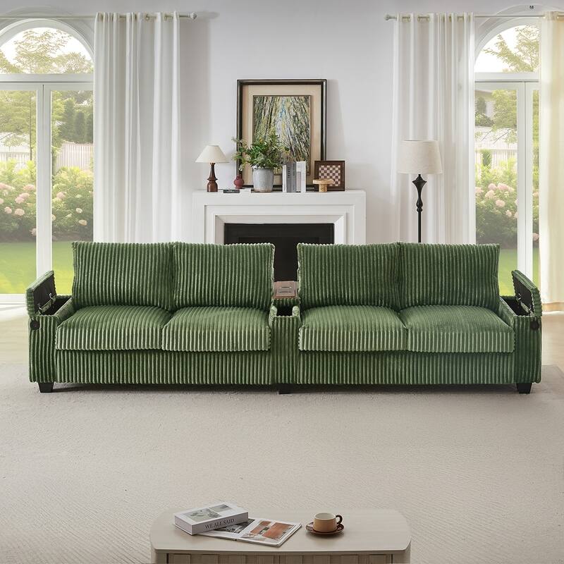 4-seater Corduroy Sofa Couch