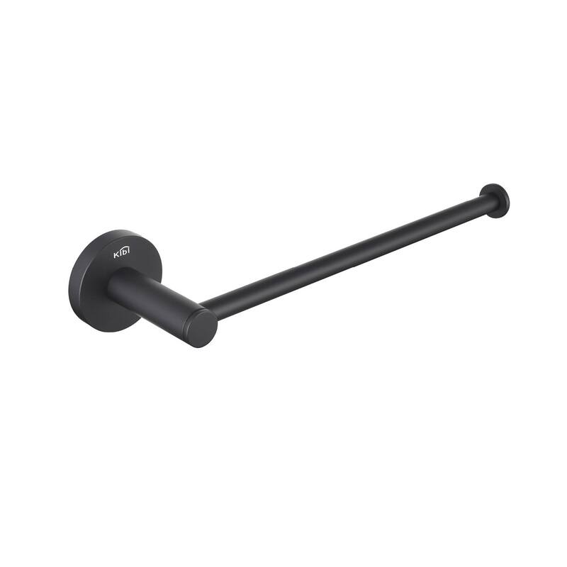 Circular 10 inch Bathroom Towel Bar - Matte Black