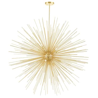 Savannah 14 Light 40in Gold Leaf Chandelier - Gold Leaf