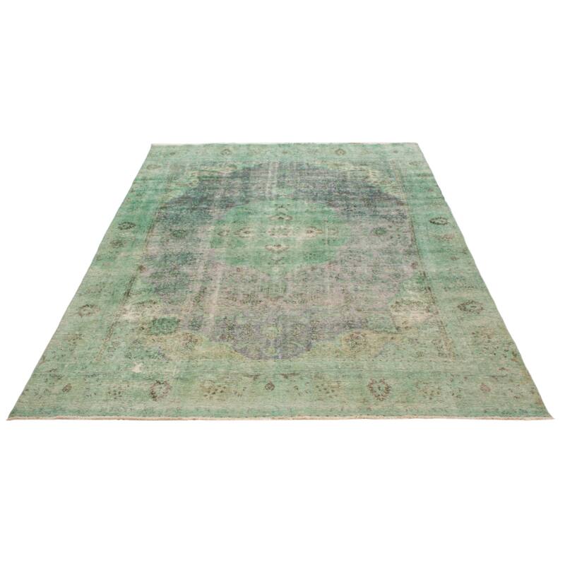 ECARPETGALLERY Hand-knotted Color Transition Light Green Wool Rug - 9'1 x 12'2