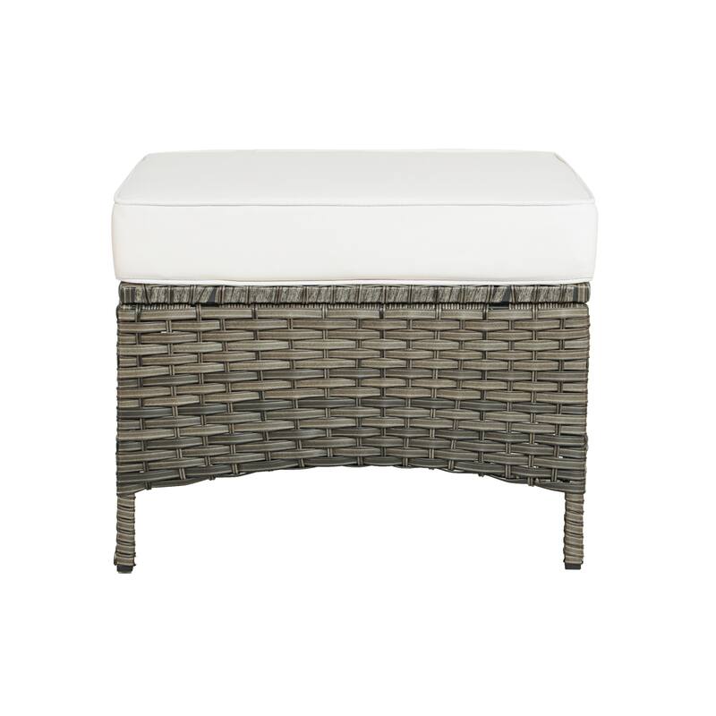 Outdoor Rattan Sectional Sofa Set With Ottoman