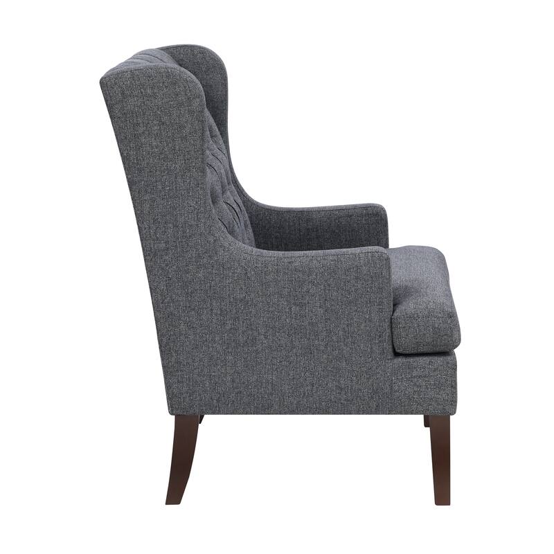 Haven 29" Textured Accent Chair - Button-tufted Chair Back