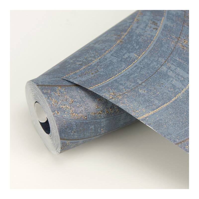 Brewster Hydra Blue Geometric Wallpaper - 21 x 396 x 0.025