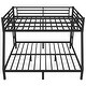 preview thumbnail 11 of 9, Queen over King Size Metal Bunk Bed with Fence, Ladder, Space-Saving and Noise Reduced for Teens and Adults