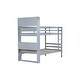 preview thumbnail 18 of 21, Bookcase Headboard Bunk Bed with Safety Guardrails and Ladder, Convertible to 2 Beds, Twin Over Twin