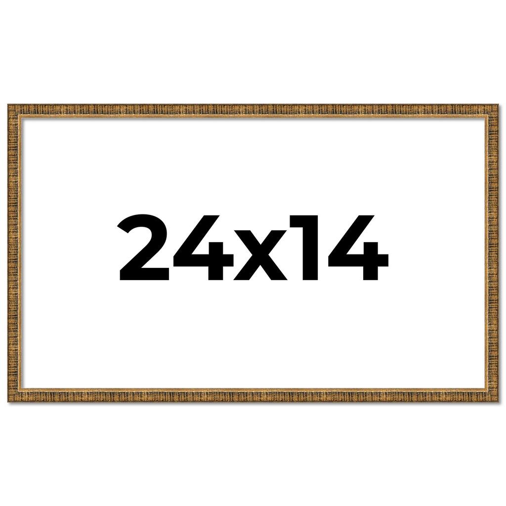 24x14 Frame Gold Solid Wood Picture Frame - Complete Modern Photo