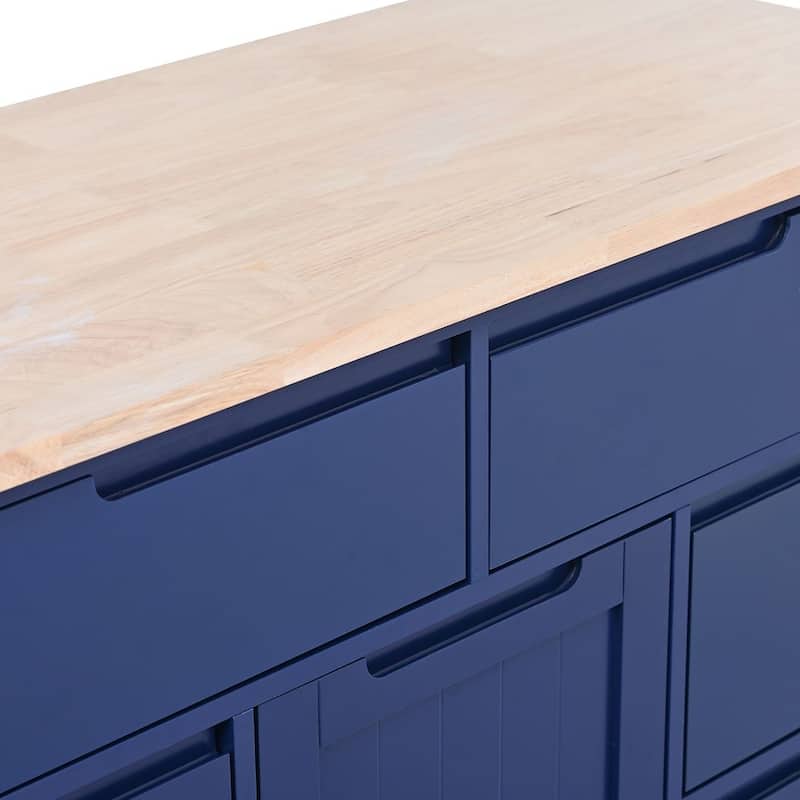Store Kitchen Cart with Wheels and 8 Drawers
