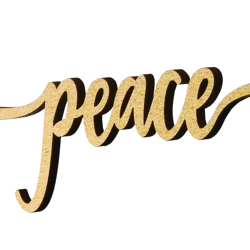 10" Christmas Place Setting Words (Joyful, Wish, Peace, Merry, Jolly, Holly) Set of 6 - 10 in