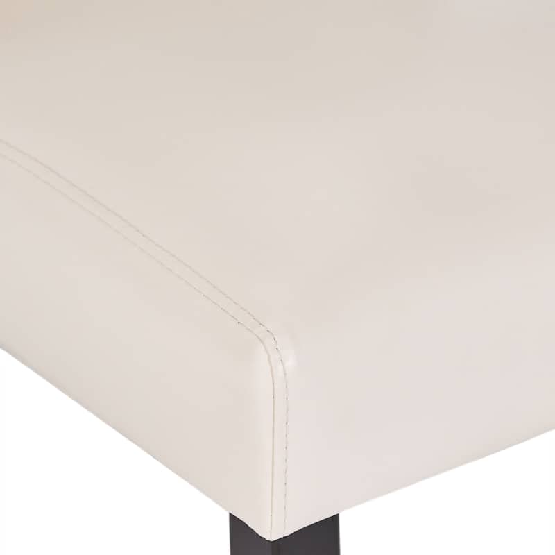 Living Dining Chairs Set of 2, PU Leather Armless Kitchen Dining Room Chairs, Upholstered Accent Side Chairs with Wood Legs