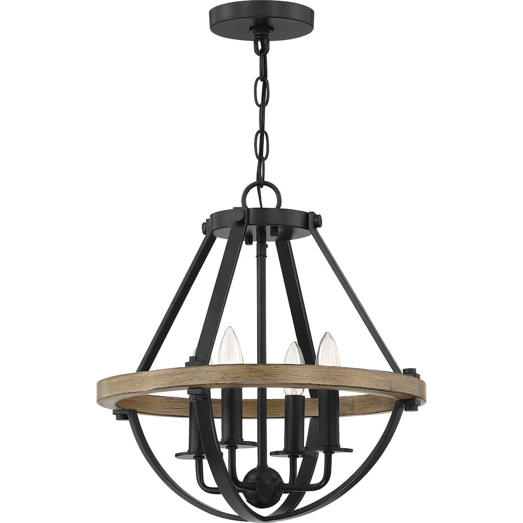 Bartlett 4-Light Pendant in Earth Black