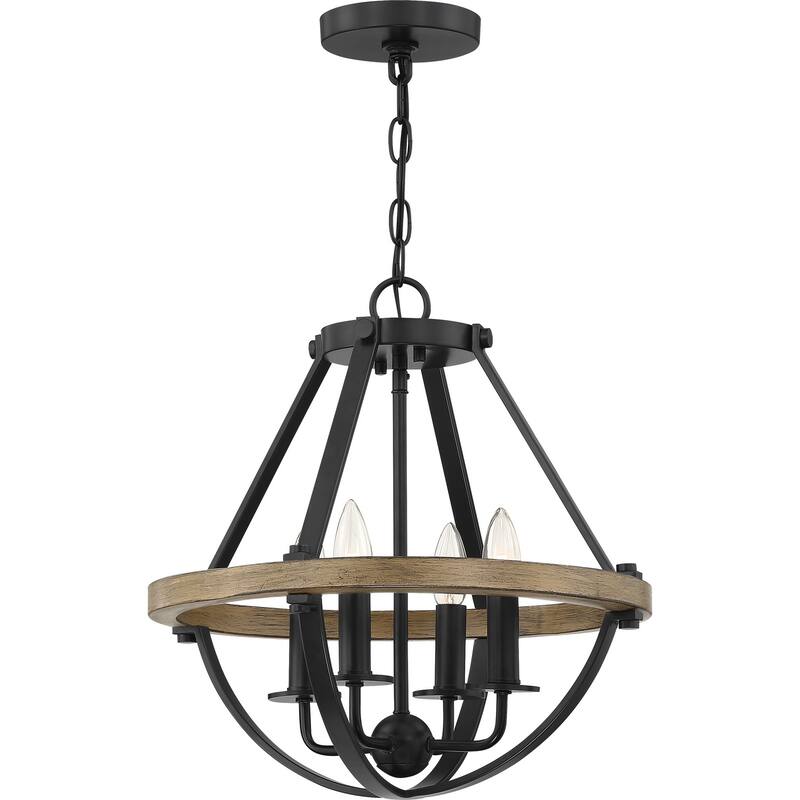 Quoizel Bartlett 4-Light 16" Ceiling Light in Earth Black